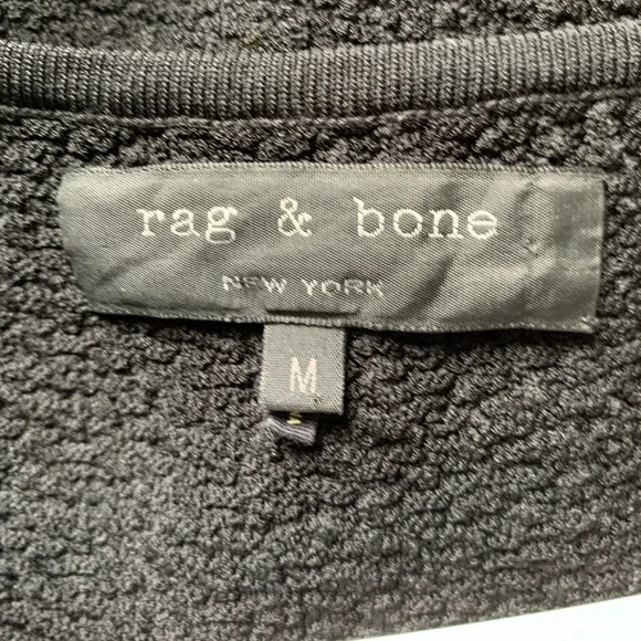 rag & bone Alyssa Black Knit A Line Midi Dress Medium - Picture 3 of 5